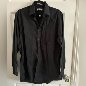 Pierre Cardin Men's Black Casual Button Down Shirt